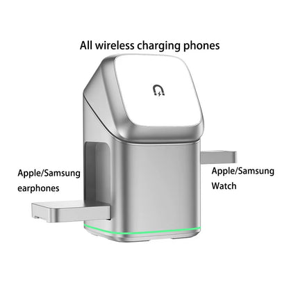 25W 3-in-1 Magnetic Wireless Charger Station - Fast Charging for iPhone 16/15/14/13, Apple Watch & AirPods - Ultimate Portable Convenience!