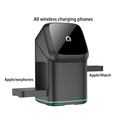25W 3-in-1 Magnetic Wireless Charger Station - Fast Charging for iPhone 16/15/14/13, Apple Watch & AirPods - Ultimate Portable Convenience!