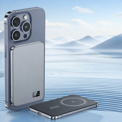 Magnetische 10000mAh Powerbank mit kabellosem Schnellladen