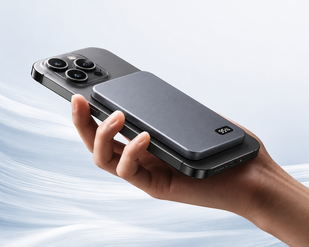 Magnetische 10000mAh Powerbank für iPhone & Wireless Charging