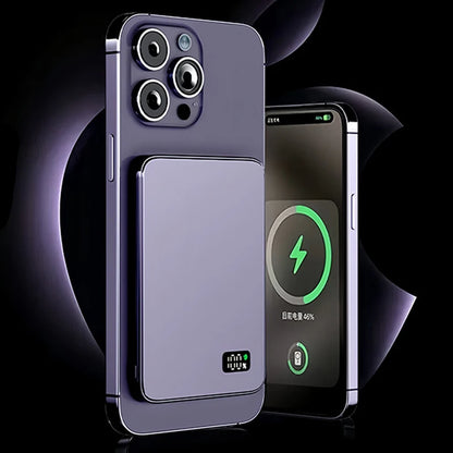 10000 mAh Magnetic Fast Charge Power Bank – Wireless Portable Battery for Smartphones